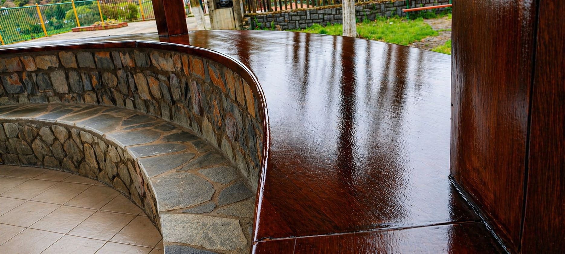 Λεπτομέρεια ξύλου κιόσκι